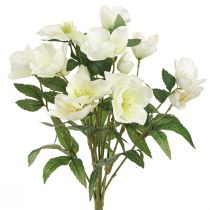 Christrosenstrauß 39cm Creme