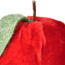 Artikel Deko Apfel Stoff mit Blatt Samt & Filz Rot Ø7,5cm H9cm 9 St