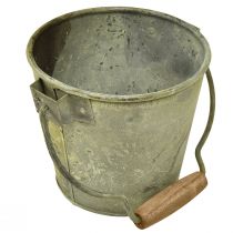 Artikel Deko-Eimer Metall Rostoptik 3er-Set Ø15/17,5/22cm mit Holzgriff
