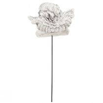 Artikel Deko Engel am Stab Deko Grabschmuck Grau Weiß H6,5cm 3St