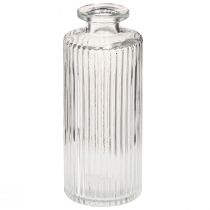 Artikel Deko Flaschen Glas Mini Vasen Klar Retro H13cm 6 St