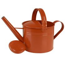 Artikel Metall Gießkanne 26cm Orangebraun 5L für Innen- und Außendekoration
