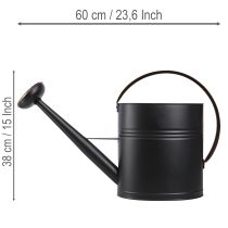 Artikel Deko-Gießkanne Metall Schwarz Olivgrün 60x19x38cm Innen- und Außendekoration