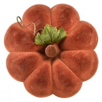 Artikel Deko Kürbis beflockt aus Kunststoff – Herbstdeko in Rotbraun 20 cm 2er-Set