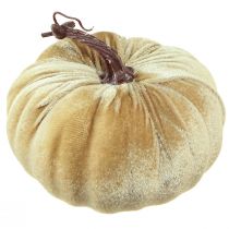 Artikel Deko-Kürbisse beflockt 3er-Set Ø18cm Gelb Beige Rotbraun für Herbstdekoration