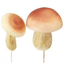 Artikel Deko Pilze am Stab Klein und Groß Braun H10/11,5cm 8St