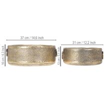 Artikel Deko-Schale Metall Antik-Look Ø31/37cm Gold 2er-Set