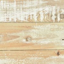 Artikel Deko-Tablett Holz Shabby Chic Weiß Braun mit Füßen 30x30cm