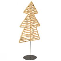 Artikel Deko Tannenbaum Metall Raffia Natur Schwarz 21x11,5x45cm