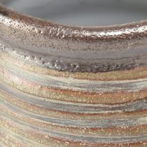 Artikel Keramik Übertopf Metallic Braun Grau 10,5×10cm 2er-Set