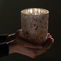 Artikel Deko Windlicht aus Glas mit Schmetterlingsmotiv, 8 x 7 cm, Set mit 4 Stück