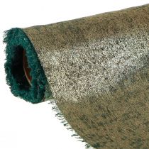 Artikel Dekoband Grün Gold Ausgefranst Vintage B28cm L2,5m
