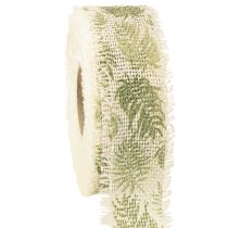 Artikel Dekoband Regenwald Baumwollband Band Grün 30mm 15m