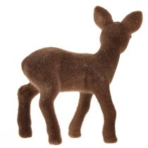 Artikel Dekofigur Rehkitz Braun beflockt 10,5 cm 6 Stück Weihnachtsdeko