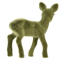 Artikel Dekofigur Rehkitz Beflockt Grün 10,5 cm 6er-Set Weihnachtsdekoration