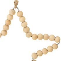 Artikel Dekohänger aus Holzperlen Herz Stern Baum Natur H13–16cm 6 Stück