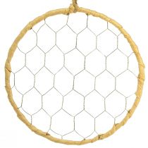 Artikel Dekoring aus Metall Raffia zum Aufhängen Ø20cm 4St