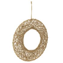 Artikel Dekoringe Metall mit Jute Ø38cm Natur 2 Stück