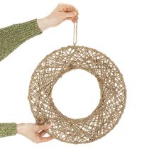 Artikel Dekoringe Metall mit Jute Ø38cm Natur 2 Stück