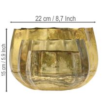 Artikel Dekoschale Set aus Metall Ø22/18/14cm Messingfarben 3-teilig