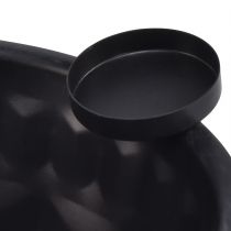 Artikel Dekoschale aus Metall in Schwarz, Gugelhupf-Design, Ø 26 cm, für Teelichter