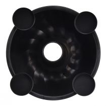 Artikel Dekoschale aus Metall in Schwarz, Gugelhupf-Design, Ø 26 cm, für Teelichter
