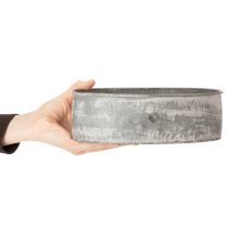 Artikel Dekoschalen Set Metall Oval Grau 22,5/19,5/16cm