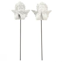 Artikel Dekostecker Engel Figuren aus Polyresin Weiß H5cm 6 Stück