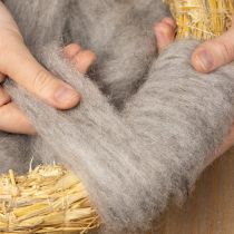 Artikel Filzwolle Grau-Natur 2m x 5cm Dekowolle für Floristik und Bastelarbeiten