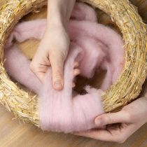 Artikel Dekowolle Filzwolle Rosa 2 m, 5 cm breit für Bastelarbeiten und Floristik