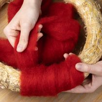 Artikel Filzwolle Rot 2m – Deko- und Bastelwolle für Floristik