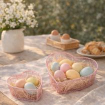 Artikel Drahtkörbe Herzform Drahtherz zur Dekoration und Organisation 20cm Set mit 4St