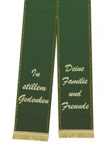 Trauerband bedruckt 125mm x 75cm dunkelgrün