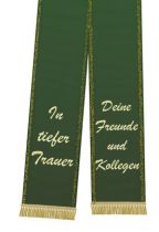 Trauerband bedruckt 125mm x 75cm dunkelgrün