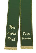 Trauerband bedruckt 125mm x 75cm dunkelgrün