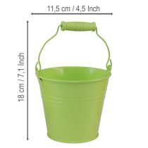 Artikel Eimer mit Henkel aus Metall 11,5×8,5cm Pastellfarben Set mit 8 Stück