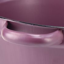 Artikel Eimer Metall mit Griffen Pflanzwanne Lila Ø22,5cm H10,5cm
