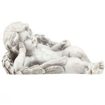 Artikel Engel liegend Dekofigur Grau Polyresin 22cm