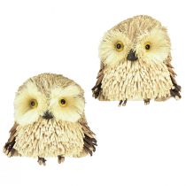 Artikel Eulen Deko Figuren Herbst mit Zapfen 12,5×10×10cm 2St