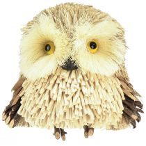 Artikel Eulen Dekofiguren aus Naturmaterialien 12,5×10×10cm Herbstdeko 2er-Set