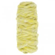 Artikel Filzkordel mit Draht Kordel Wolle Gelb Pastell 20m