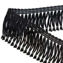 Artikel Fransenband Schwarz 4cm aus Polyester für Dekorationen, 25m