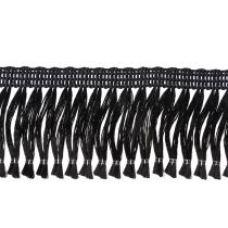 Artikel Fransenband Schwarz 4cm aus Polyester für Dekorationen, 25m