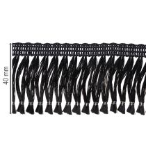 Artikel Fransenband Schwarz 4cm aus Polyester für Dekorationen, 25m