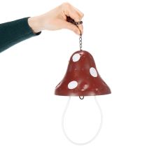 Artikel Futterstation zum Hängen aus Metall in Fliegenpilz-Optik Rot Weiß 25,5cm