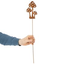Artikel Gartenstecker Metall Edelrost Fliegenpilz 15 cm Rostbraun 6 Stück
