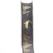 Artikel Geschenkband Lavendel Gold Weihnachten Hirsche 25mm 15m