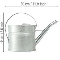 Artikel Metall-Gießkanne Vintage Silber 1,25 l als Pflanzgefäß