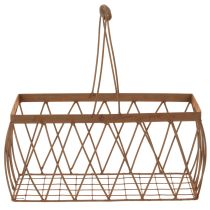 Artikel Gitterkorb Metall rechteckig Rostoptik 28x13,5x14 cm 2er-Set