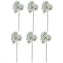 Artikel Grabstecker Herz Gedenkstecker Rose Steinguss 5,5cm 6 St